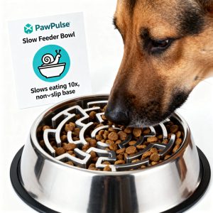 Slow Feeder Dog Bowl (stainless steel)
